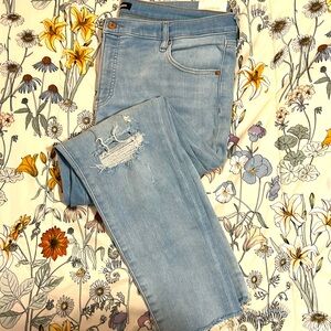 Express size 18 Skinny Mid Rise Ripped Jeans